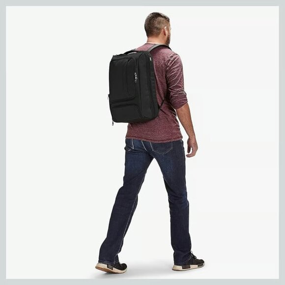 eBags Professional Slim Laptop Backpack Black Professional Weekender E229 - Picture 11 of 15